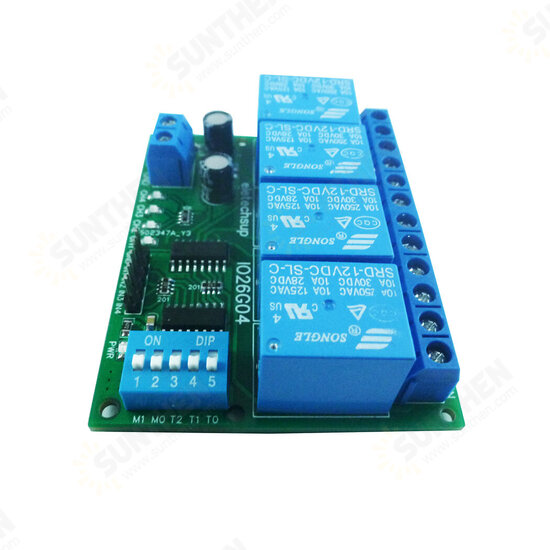 4CH Multifunction Delay Relay Module Flip-Flop Bistable Self-locking Interlock Power Conditioner Audio Device Power Up