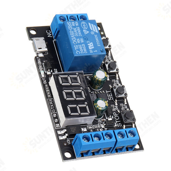 5Pcs ZK-TD2 5V 12V 24V Time Delay Relay Module Trigger Cycle Timing Industrial Anti-overshoot Timer Relay