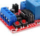 5V 2 Channel Button Self-locking Interlock Three-selection One Relay Module High and Low Level Trigger with Sw