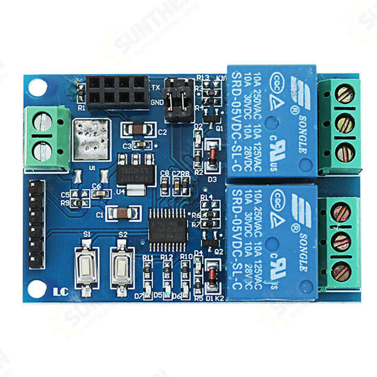 5V ESP8266 Dual WiFi Relay Module Internet Of Things Smart Home Mobile APP Remote Switch