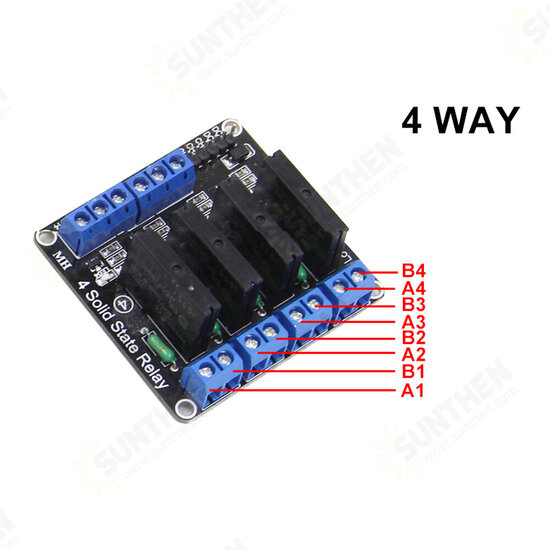 5V Relay 4 Channel SSR Low Level Solid State Relay Module 250V 2A with Fuse