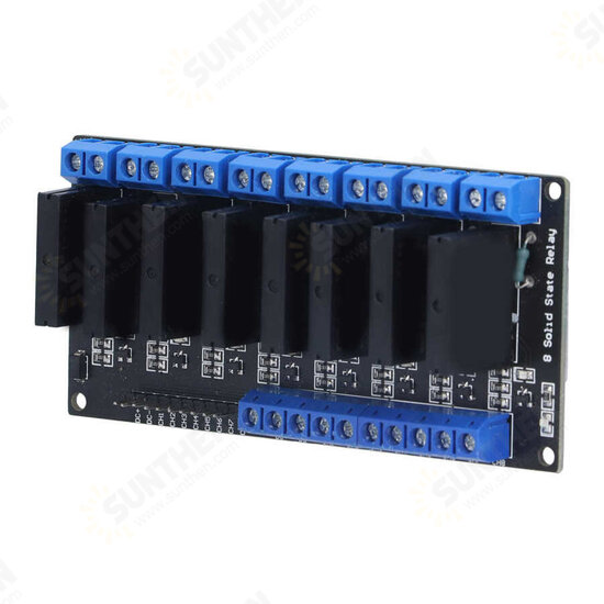 5V Relay 8 Channel SSR Low Level Solid State Relay Module 250V 2A with Fuse