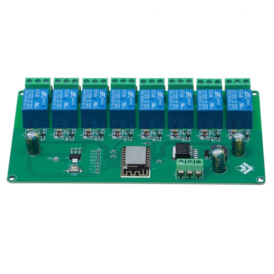 5V/7-28V Power Supply 8 Channel ESP8266 WIFI 8-way Relay Module ESP-12F Development Board Secondary Development Board