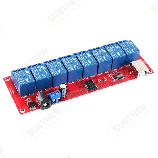 8 Channel 24V HID Driverless USB Relay USB Control Switch Computer Control Switch PC Intelligent Control Relay Module