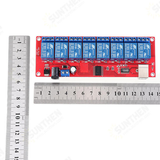 8 Channel 24V HID Driverless USB Relay USB Control Switch Computer Control Switch PC Intelligent Control Relay Module