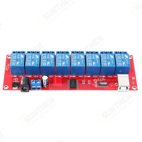 8 Channel 24V HID Driverless USB Relay USB Control Switch Computer Control Switch PC Intelligent Control Relay Module