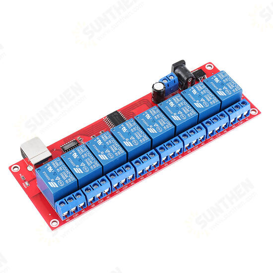 8 Channel 24V HID Driverless USB Relay USB Control Switch Computer Control Switch PC Intelligent Control Relay Module