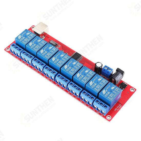 8 Channel 24V HID Driverless USB Relay USB Control Switch Computer Control Switch PC Intelligent Control Relay Module