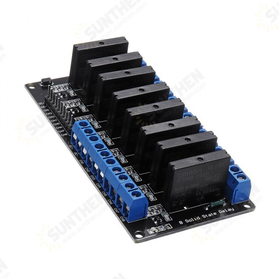 8 Channel DC 12V Relay Module Solid State High and low Level Trigger 240V2A