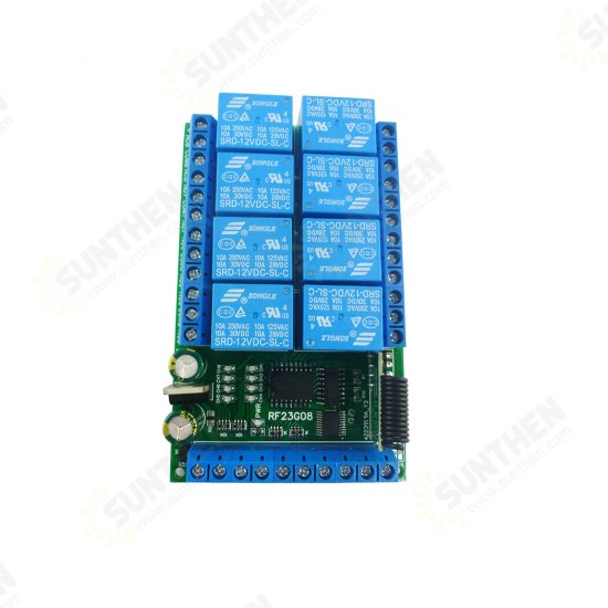 8Ch 433.92M EV1527 Learning Code OOK ASK RC Multi-function Remote Control Module DC 5V 12V 24V