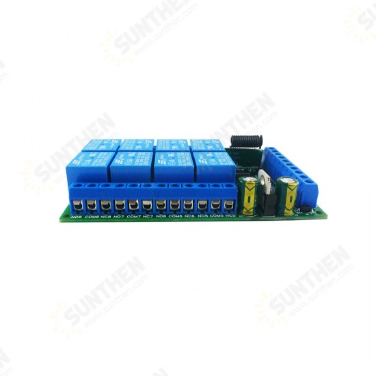 8Ch 433.92M EV1527 Learning Code OOK ASK RC Multi-function Remote Control Module DC 5V 12V 24V