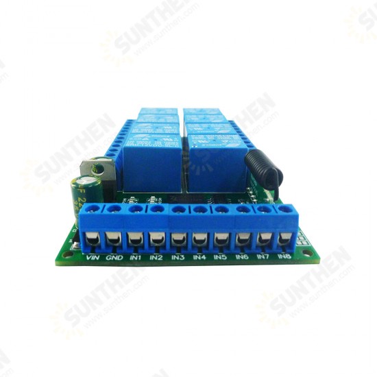 8Ch 433.92M EV1527 Learning Code OOK ASK RC Multi-function Remote Control Module DC 5V 12V 24V