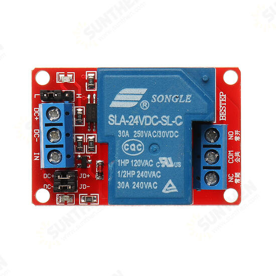 1 Channel 24V Relay Module 30A With Optocoupler Isolation Support High And Low Level Trigger