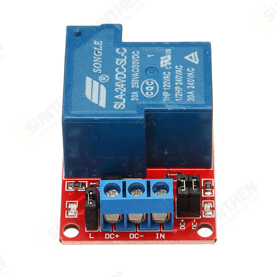 1 Channel 24V Relay Module 30A With Optocoupler Isolation Support High And Low Level Trigger