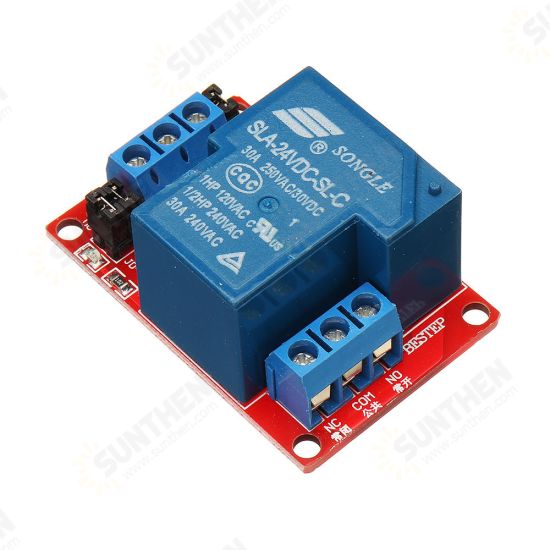 1 Channel 24V Relay Module 30A With Optocoupler Isolation Support High And Low Level Trigger