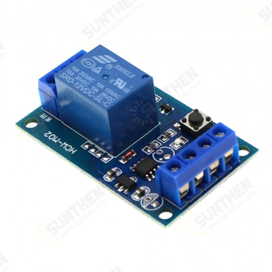 Bistable Relay Module 5V 12V Single Button Relay Module One Key Car Modification Start-Stop Self locking Car Modification Switch