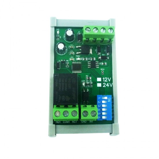 DC 12V 1-8Ch Optically Isolated NPN Input Relay Output DI-DO PLC IO Expanding Module Modbus RTU RS485 Relay Switch Board