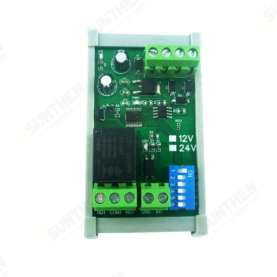 DC 12V 1-8Ch Optically Isolated NPN Input Relay Output DI-DO PLC IO Expanding Module Modbus RTU RS485 Relay Switch Board