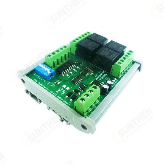 DC 12V 1-8Ch Optically Isolated NPN Input Relay Output DI-DO PLC IO Expanding Module Modbus RTU RS485 Relay Switch Board