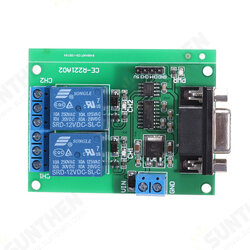 DC 12V 2 Channel RS232 Relay Module Board Remote Control USB PC UART COM Serial Ports for Smart Home DC 12V 2 Channel RS232 Relay Module Board Remote Control USB PC UART COM Serial Ports for Smart Home