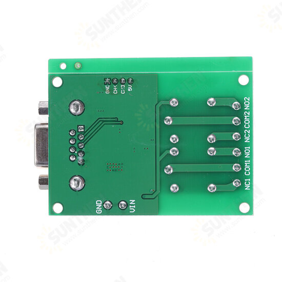 DC 12V 2 Channel RS232 Relay Module Board Remote Control USB PC UART COM Serial Ports for Smart Home