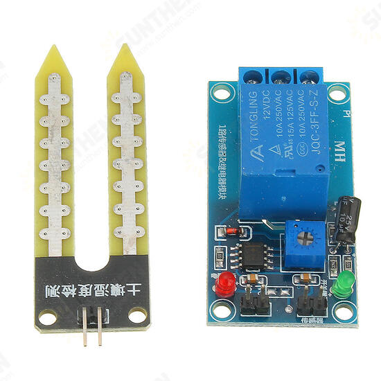 DC 12V Relay Controller Soil Moisture Humidity Sensor Module Automatically Watering