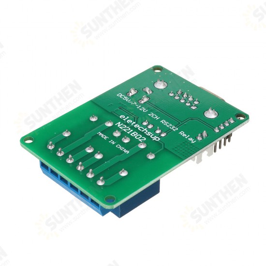 DC 5V 7.5V 9V 2Ch RS232 Relay Board Remote Control USB PC UART COM Serial Port