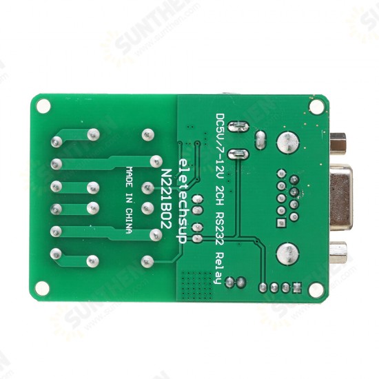 DC 5V 7.5V 9V 2Ch RS232 Relay Board Remote Control USB PC UART COM Serial Port