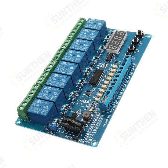 DC 8V To 36V Industrial Grade 8 Channel Multi-function Relay Module Wide Voltage Supply Module