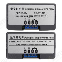 DC12V / AC110V-220V Digital Display Time Relay Automation Delay Timer Control Switch Relay Module DC12V / AC110V-220V Digital Display Time Relay Automation Delay Timer Control Switch Relay Module