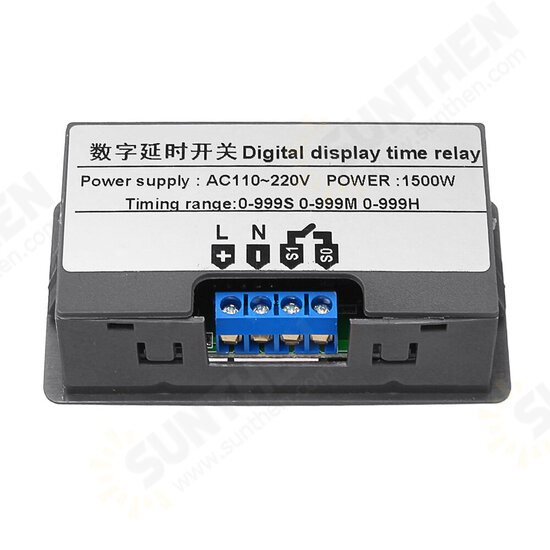 DC12V / AC110V-220V Digital Display Time Relay Automation Delay Timer Control Switch Relay Module DC12V / AC110V-220V Digital Display Time Relay Automation Delay Timer Control Switch Relay Module