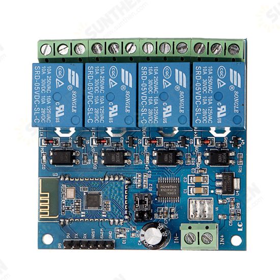 DC5V 4-Channel Android Mobile bluetooth Relay Module DC5V 4-Channel Android Mobile bluetooth Relay Module