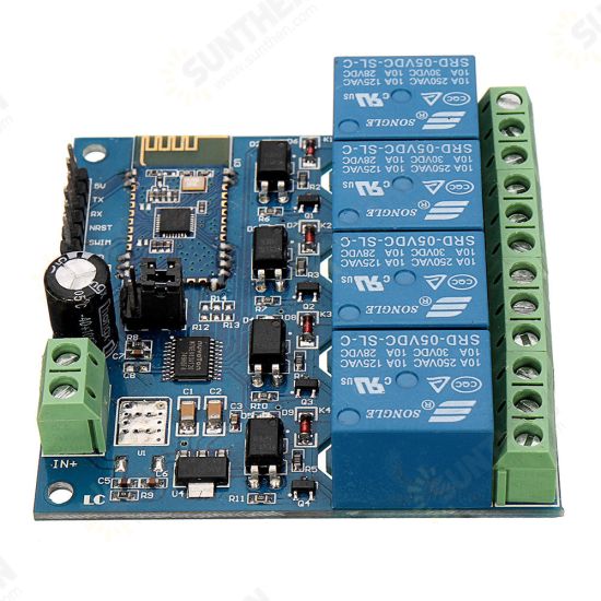 DC5V 4-Channel Android Mobile bluetooth Relay Module DC5V 4-Channel Android Mobile bluetooth Relay Module