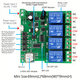 ST-DC4 WiFi 4-way Relay Module Inching Momentary/Self-Locking/Interlock Switch Module Works with Amazon Alexa