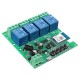 Tuya 433RF WiFi 4-way Relay Module Momentary/Self-lock/Interlock Switch Module with Remote Control