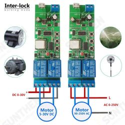 WiFi 2-way Relay Module Self-Locking/Interlock Switch Module Works with Amazon Alexa Google Home WiFi 2-way Relay Module Self-Locking/Interlock Switch Module Works with Amazon Alexa Google Home