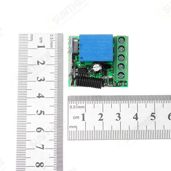 315/433MHz DC12V 10A 1CH Single Channel Wireless Relay RF Switch Receiver Board With Case and Remote Controller