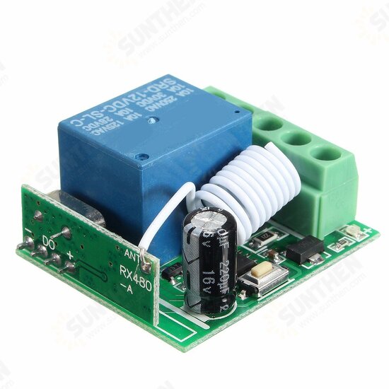 DC12V 10A 1CH 433MHz Wireless Relay RF Remote Control Switch Receiver