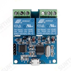 LCUS-2 Dual Channel USB Relay Module USB Intelligent Control Switch LCUS-2 Dual Channel USB Relay Module USB Intelligent Control Switch