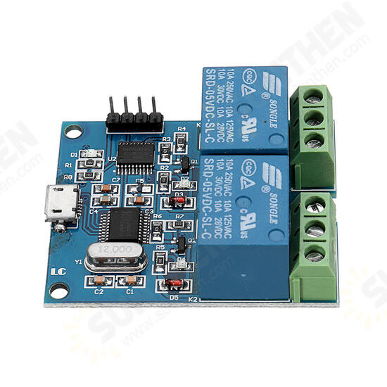 LCUS-2 Dual Channel USB Relay Module USB Intelligent Control Switch