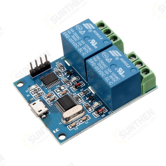 LCUS-2 Dual Channel USB Relay Module USB Intelligent Control Switch