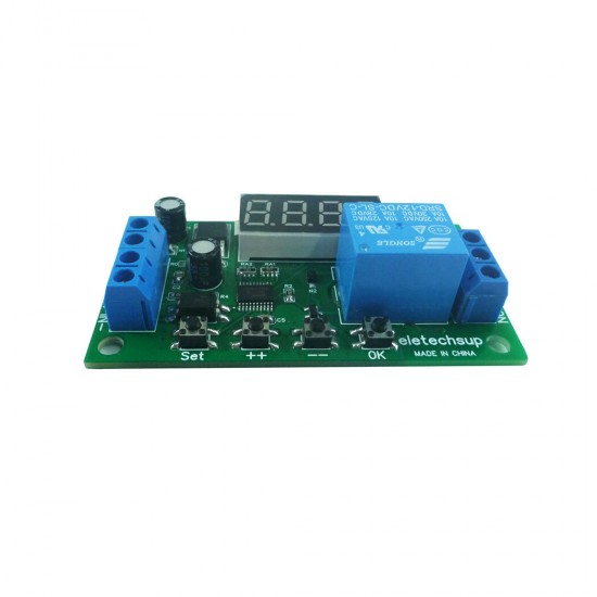 Multifunction Pulse Counter Switch Adjustable Timer Delay Turn On/Off Relay Module DC 5V 12V 24V