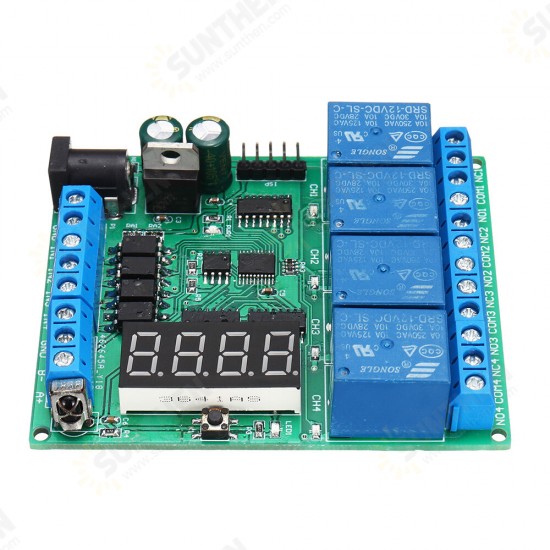 N722A04+TB411+UD68B01 N76E003 MCU Development Board MS51FB9AE Digital Tube LED Infrared Optocoupler RS485 Relay Module