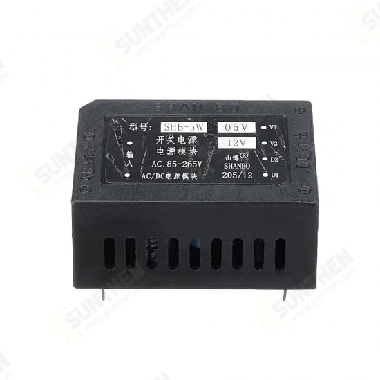 SHB-5W AC 85-265V to DC 12V 5W AC-DC Isolated Switching Power Supply Module Power Step Down Buck Regulator