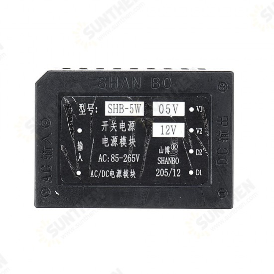 SHB-5W AC 85-265V to DC 12V 5W AC-DC Isolated Switching Power Supply Module Power Step Down Buck Regulator