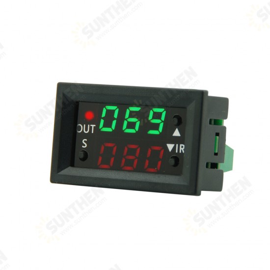 T2401-O T2401-N DC 12V Dual LED Display Time Relay Module Digital Time Delay Relay Cycle Timer Switch Control Module Active/Passive Output