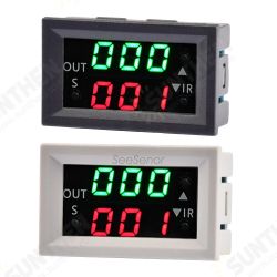 T2401-O T2401-N DC 12V Dual LED Display Time Relay Module Digital Time Delay Relay Cycle Timer Switch Control Module Active/Passive Output