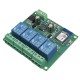 Tuya DC 5V/7-28V10A 4CH WiFi Remote Relay Module Mobile APP Control Smart Switch DC Relay Module