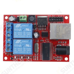 WeChat Cloud Remote Control 2-way Ethernet Relay Network Switch Delay TCPUDP Module Controller WeChat Cloud Remote Control 2-way Ethernet Relay Network Switch Delay TCPUDP Module Controller