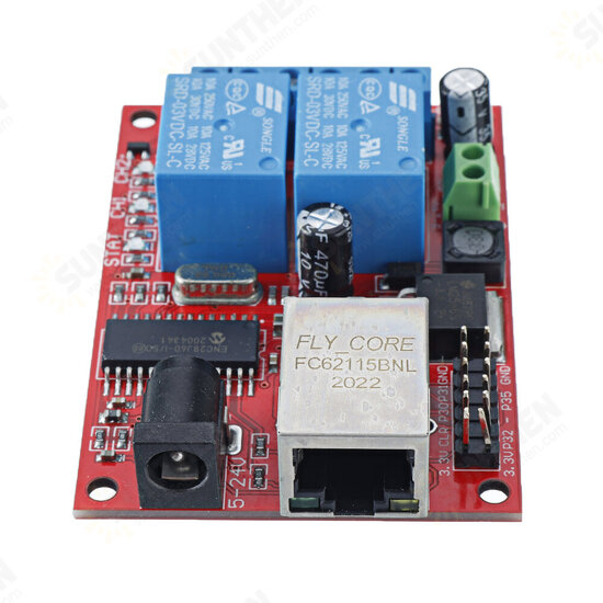 WeChat Cloud Remote Control 2-way Ethernet Relay Network Switch Delay TCPUDP Module Controller WeChat Cloud Remote Control 2-way Ethernet Relay Network Switch Delay TCPUDP Module Controller